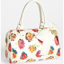 Betsey Johnson Faux Leather Floral Satchel