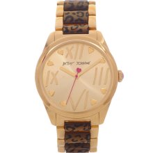 Betsey Johnson Leopard Print Bracelet Watch