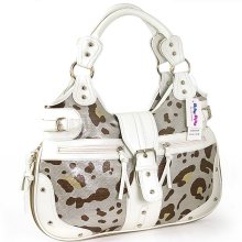 Bibu Bibu PU Series Leopard Jackie O Style Hobo Flap Shoulder Bag 2...