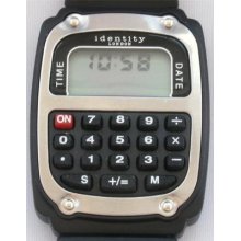 Boxed Gents' Identity Of London Digital Calculator Quartz Watch Date Display