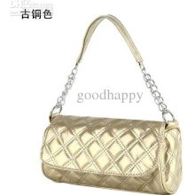 Brand-new Candy Color Bag Women's Plaid Chain Handbags Shoulder Bags