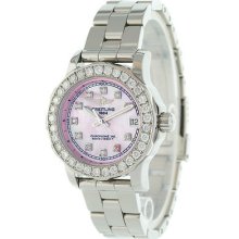 Breitling Aeromarine Colt 33 A77387 Diamond Pearl Ladies Quartz Watch