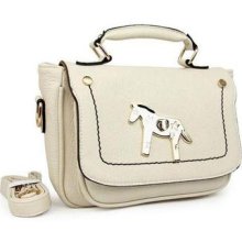 British Style Faux Leather Horse Decorated Handbag Tote Shoulder Bags Casual