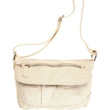 Bueno Cream Ostrich Washed Crossbody