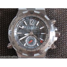 Bulgari Diagono Men's Triple Time Zone Automatic Watch 42 Mm Gmt 101648