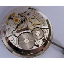Bulova 11acc 17 Jewels Watch Movement & Dial For Part