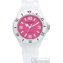 Cannibal - Childrens White Rubber Pink Dial Watch - Ck215-01e