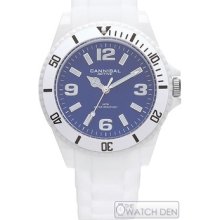 Cannibal - Childrens White Rubber Blue Dial Watch - Cj209-01d