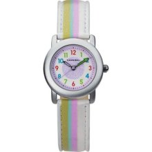 Cannibal Girl's Quartz Watch With Purple Dial Analogue Display And White Plastic Or Pu Strap Ck106-24