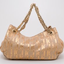 Carolina Herrera CH Metallic Pearl Shoulder Bag