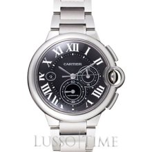 Cartier Ballon Bleu Large Stainless Steel Chronograph Gray Men's Watch - W6920025