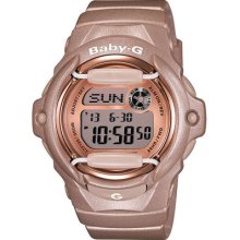 Casio Baby-g Bg169g-4 Champagne Pink Digi Watch - 5 Day Counters - 25pg Databank