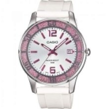 Casio Classic LTP1359-4AV White/Pink Face and White Band - Women ...