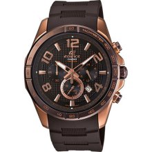 Casio Edifice Black Label Chrono Brown X Rose Gold Efr516pg-5a