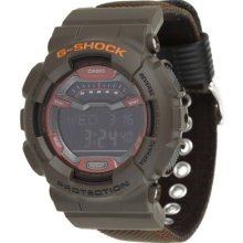 Casio G-shock Brown Cloth Fabric Strap Digital Men's Sport Watch Gls100-5d