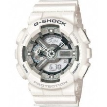 Casio Gshock Xl Case Ana-digi White Watch Ga110c-7a Free Shipp In Usa