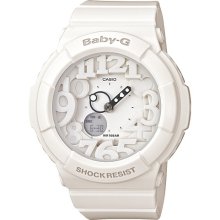 Casio Ladiess White Neon Illuminator Alarm BGA-131-7B Watch