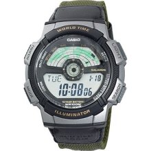 Casio Men's Ae1100wb 3a Sport Multi Function Green Dial Watch Wrist Watches