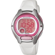 Casio Women's Digital White Resin Strap Watch