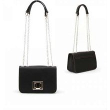 Chain Black Flap Cross Body Bag - 001