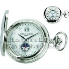 Charles-Hubert 3701w MOP Dial Automatic Mechanical Pocket Watch