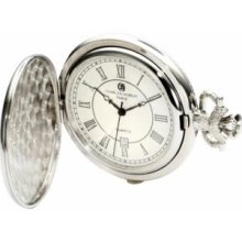 Charles-Hubert Paris 3922 Chrome Finish Off-White Dial with Date Pocket Watch