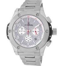 Chronograph Men's Sports Le Chateau Watch With Metal Strap-5415mchr-sil