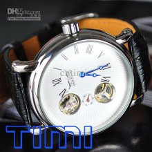 Classic Automatic Mechanical Day Leather Mens Watch 2013