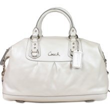 Coach 15447 Platinum Ashley Leather Satchel Handbag