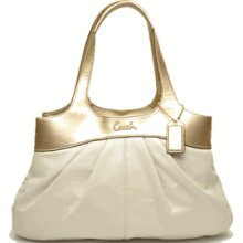 Coach 16312 Lexi Leather Satchel White/Gold Handbag