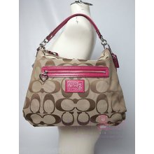 Coach Daisy Signature Hobo Shoulder Bag Handbag Purse 22946