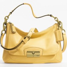 COACH KRISTIN LEATHER EAST-WEST CROSSBODY - F22308 MSRP $328 - Medium Yellow - Small