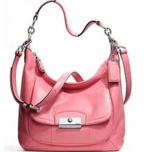 Coach Kristin Leather Large Hobo Shoulder Bag In Rose Pink F22309 $458