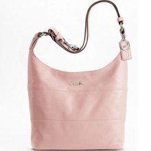 Coach Leather Pieced Duffel Hobo Handbag 17116 Tuberose Pink ...