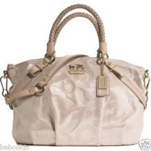 Coach Madison Embossed Logo Sophia Leather Satchel F15922 Ret$398