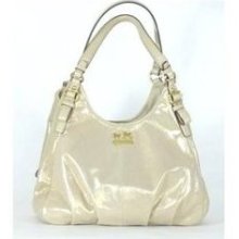 Coach Madison Metallic Leather Maggie Hobo Handbag 19700 Gold ...