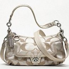 Coach Poppy Signature Sateen Groovy Crossbody Bag Purse Handbag 18349