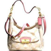 Coach Signature Kristin Convertible Shoulder Bag Handbag Khaki Rose 22301 $328