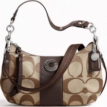 Coach Signature Stripe Demi Crossbody