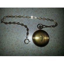 Colibri Pocket Watch With Chain Engraved