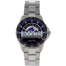 Colorado Rockies Men's Coach Series Steel Watch