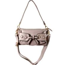 Dark Tan Bow Design Small Womens Handbag Bag Crossbody Purse Size Small