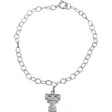 Dayna U Texas Tech Women's Sterling Silver Charm Bracelet