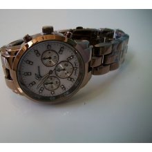 Designer Rose Gold( Ivy Color) Geneva Oversized Boyfriend Fashion Watch