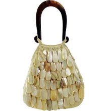 Designer Women Handbag Pearl Teardrop Handmade Shell Handbag Style Purse
