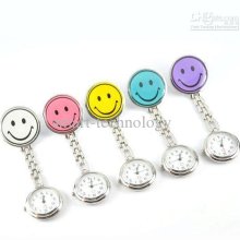 Dhl 120pcs Smile Face Nurse Watch Hang Nurse Watch,pocket Watch Fash