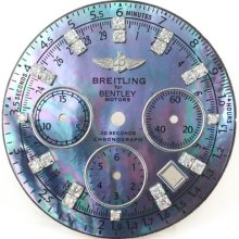 Dial - Breitling For Bentley Motors Custom Green Violet Pearl Mop Double Diamond