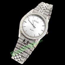 Dial Slivery Waterproof Night Vision Metal Band Women's Wrist Watch