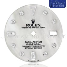 Diamond White Mother Of Pearl Dial For Rolex Submariner Watch