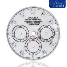 Diamond White Mother Of Pearl Dial For Rolex Daytona Zenith Movement Watch- Sku6